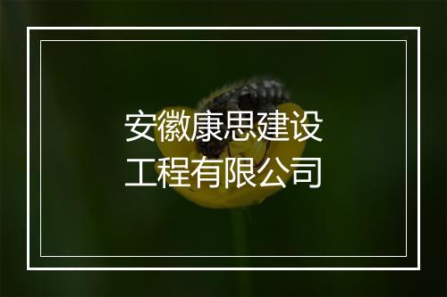 安徽康思建设工程有限公司