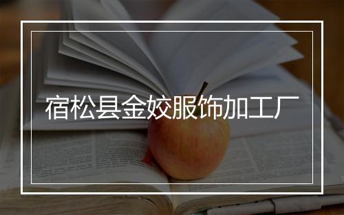 宿松县金姣服饰加工厂