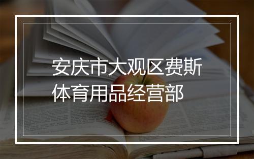 安庆市大观区费斯体育用品经营部