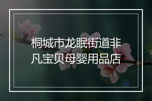桐城市龙眠街道非凡宝贝母婴用品店