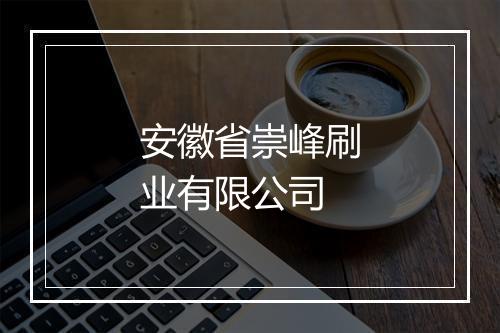 安徽省崇峰刷业有限公司