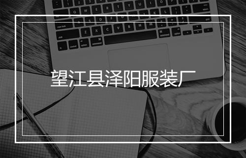 望江县泽阳服装厂