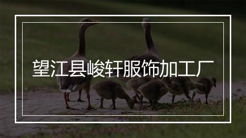 望江县峻轩服饰加工厂