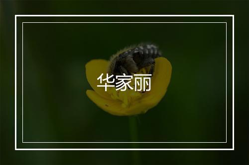 华家丽