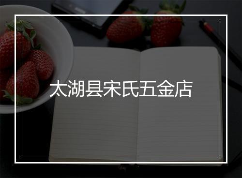 太湖县宋氏五金店