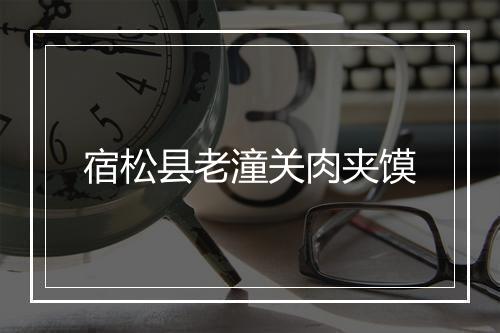 宿松县老潼关肉夹馍