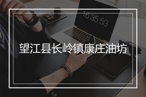 望江县长岭镇康庄油坊