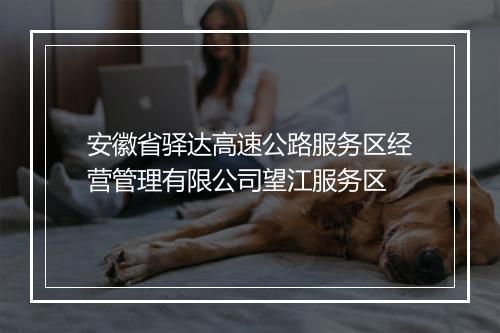 安徽省驿达高速公路服务区经营管理有限公司望江服务区