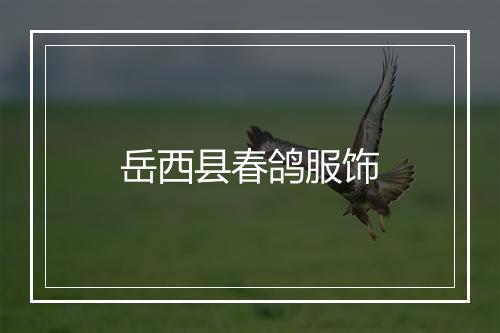 岳西县春鸽服饰