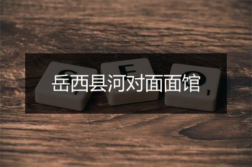 岳西县河对面面馆