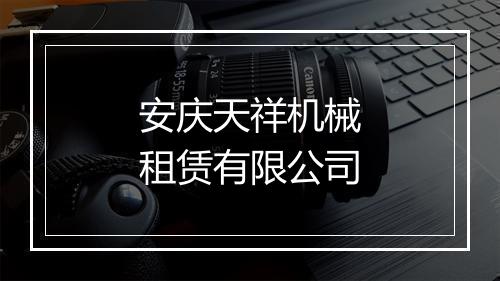 安庆天祥机械租赁有限公司