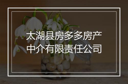 太湖县房多多房产中介有限责任公司