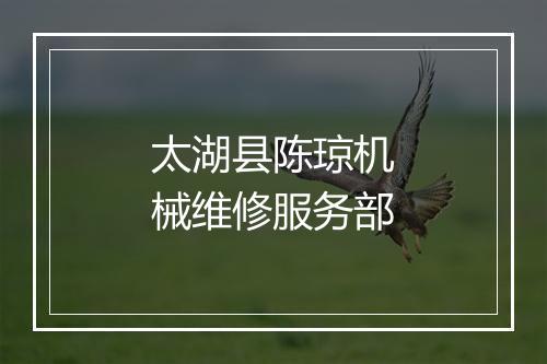太湖县陈琼机械维修服务部
