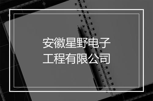 安徽星野电子工程有限公司
