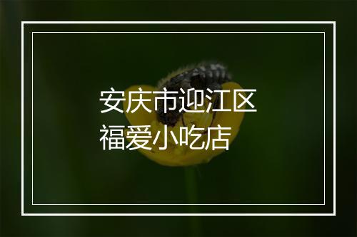 安庆市迎江区福爱小吃店