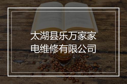 太湖县乐万家家电维修有限公司