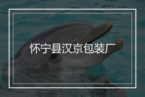 怀宁县汉京包装厂