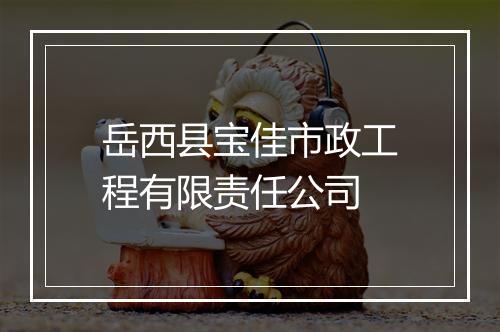 岳西县宝佳市政工程有限责任公司