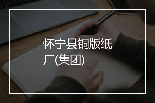 怀宁县铜版纸厂(集团)