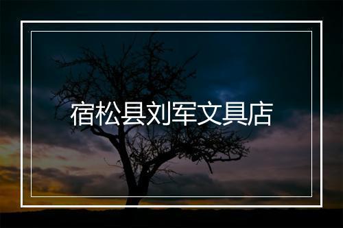 宿松县刘军文具店