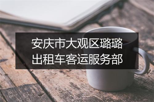 安庆市大观区璐璐出租车客运服务部