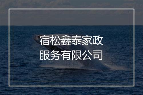 宿松鑫泰家政服务有限公司