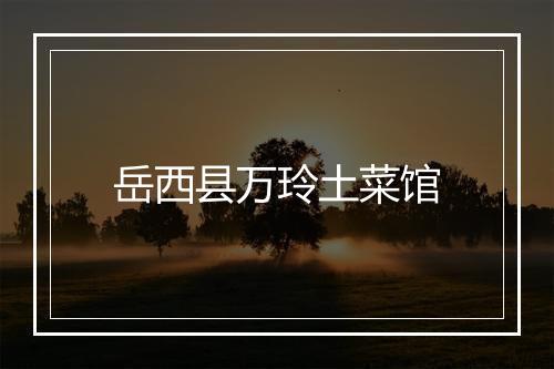 岳西县万玲土菜馆