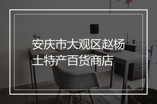 安庆市大观区赵杨土特产百货商店