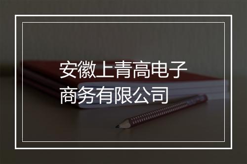 安徽上青高电子商务有限公司