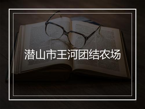 潜山市王河团结农场