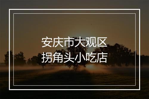 安庆市大观区拐角头小吃店