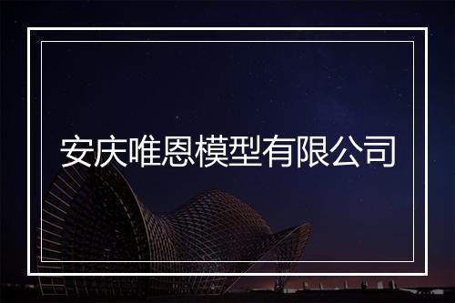 安庆唯恩模型有限公司