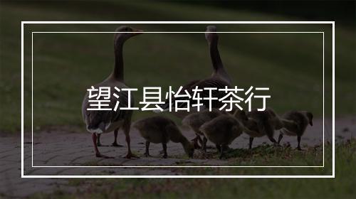 望江县怡轩茶行