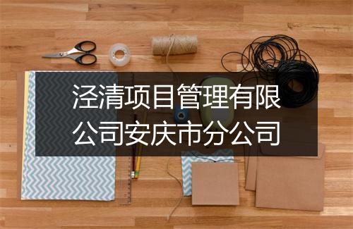 泾清项目管理有限公司安庆市分公司