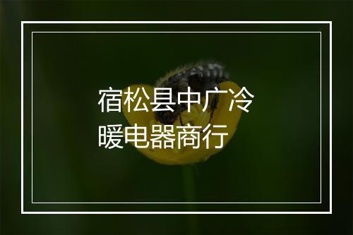 宿松县中广冷暖电器商行