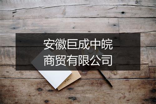 安徽巨成中皖商贸有限公司