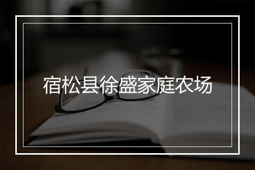 宿松县徐盛家庭农场