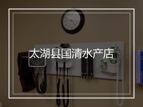 太湖县国清水产店