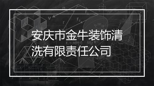 安庆市金牛装饰清洗有限责任公司