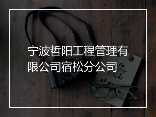 宁波哲阳工程管理有限公司宿松分公司