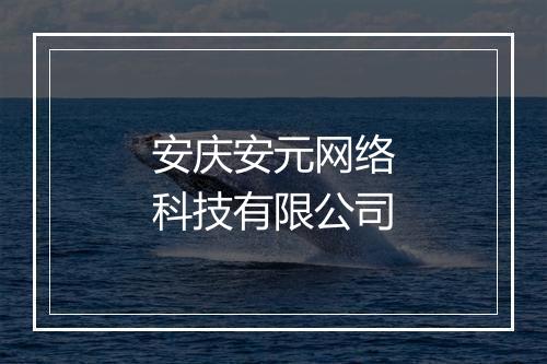 安庆安元网络科技有限公司