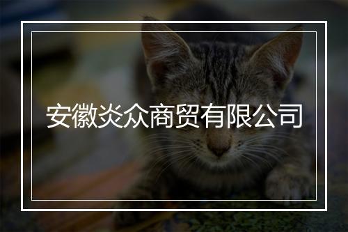 安徽炎众商贸有限公司