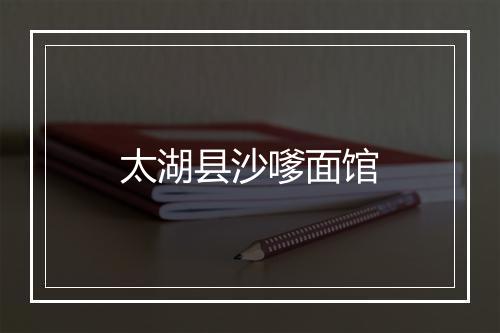 太湖县沙嗲面馆