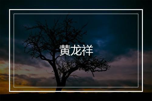 黄龙祥