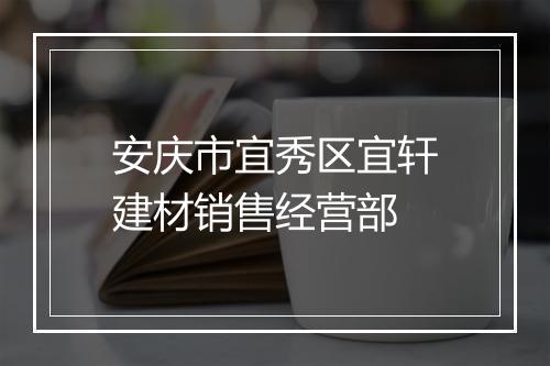 安庆市宜秀区宜轩建材销售经营部