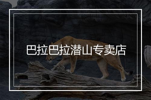 巴拉巴拉潜山专卖店
