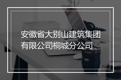 安徽省大别山建筑集团有限公司桐城分公司