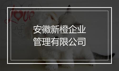 安徽新橙企业管理有限公司