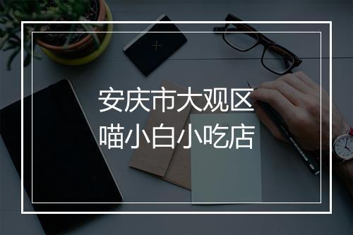 安庆市大观区喵小白小吃店