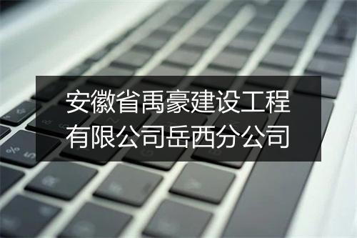 安徽省禹豪建设工程有限公司岳西分公司